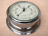 Henry Browne & Son Sestrel bulkhead marine barometer, retailed by Harold Adams & Son, Dartmouth.